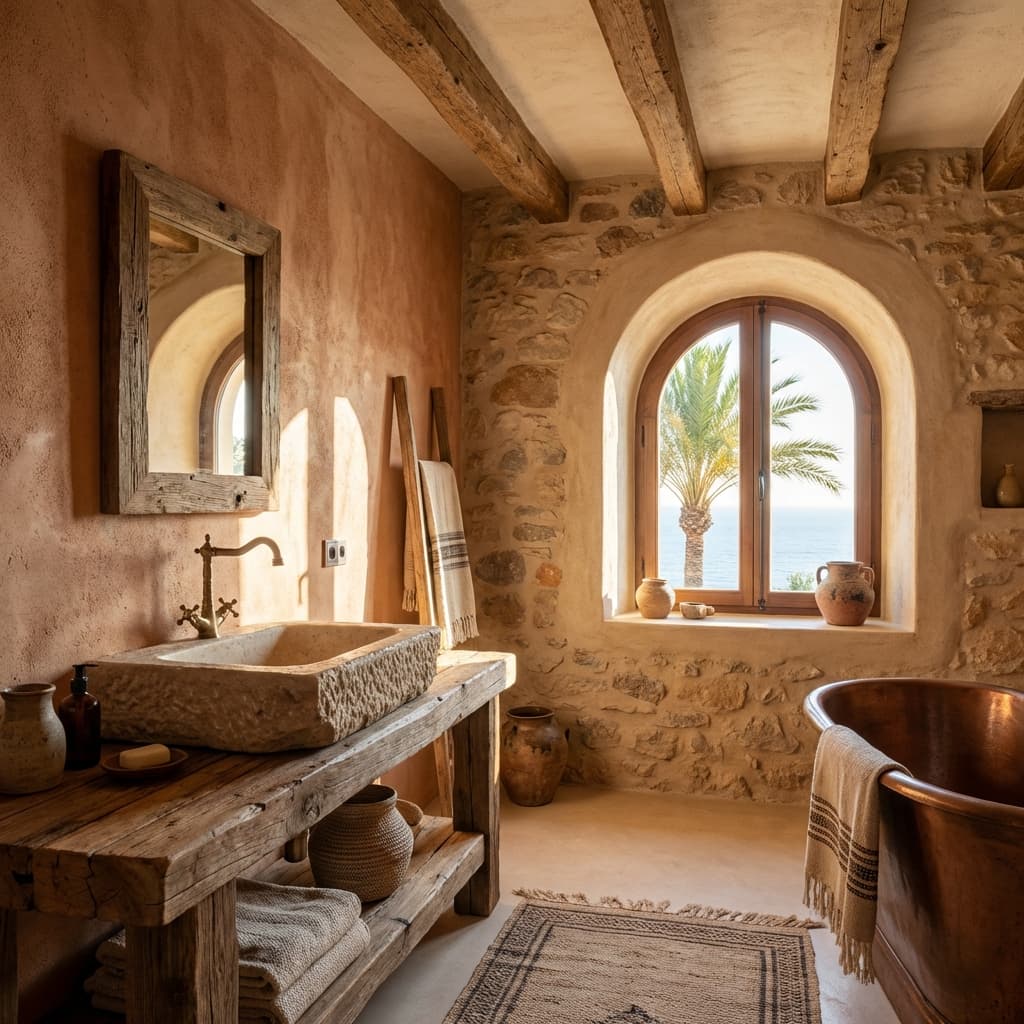 Baños mediterráneos y rústicos en Alicante